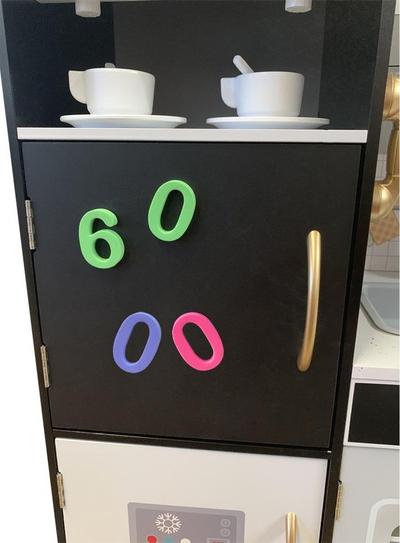 Kuzhinë druri për kalamaj Enero Toys, 87x30x83.5 cm, me drita dhe tinguj, e zezë