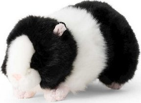 Lodër pelushi World of Nature Guinea Pig, kavie bardh e zi