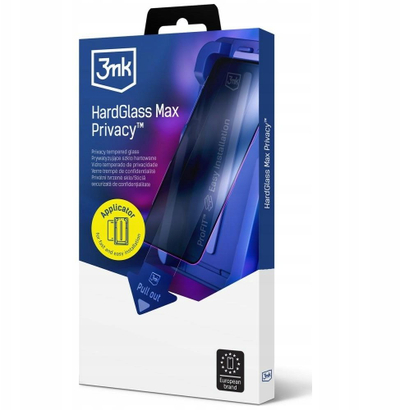 Xham mbrojtës 3MK HardGlass Max Privacy për iPhone 15 Pro, xham i fortë i kalitur, mbron privatësinë, transparent