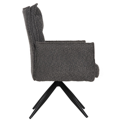 Kolltuk ngrënieje Zorin 64x66x94,5Hcm (HM9846.03), gri/ zezë