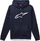 Bluzë me kapuç Alpinestars Ageless II Fleece, Medium, pambuk poliester, blu navy me të bardhë