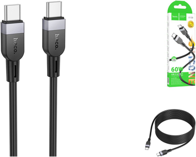 Kabllo USB C në C Hoco X109 Energy, 3m, 60W, e zezë