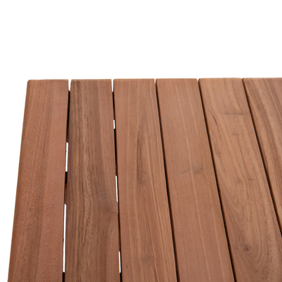 Tabaka tavoline Square Tabletop HM18135, dru teak masiv, 60x60 cm, natyrale