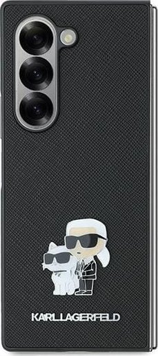 Futrollë telefoni Karl Lagerfeld KLHCZFD6SAPKCNPK, për Samsung Z Fold 6, material Saffiano, e zezë