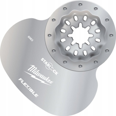 Teh skraperi Milwaukee Starlock fleksibël, inox fleksibël, për multivegla osciluse, ngjyrë argjendi