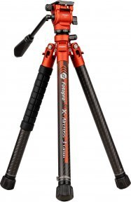 Tripod kamerash Fotopro X AIRCROSS 3 Lite Video, fibër karboni, kokë fluide, i zi