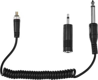 Kabllo sinkronizimi Yongnuo LS-PC635, PC në Jack 6.35 mm, me adapter 3.5 mm, e zezë