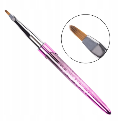 Furçë xheli për thonj Clavier Gel Brush 6 mm, precize, ngjyrë ari rozë