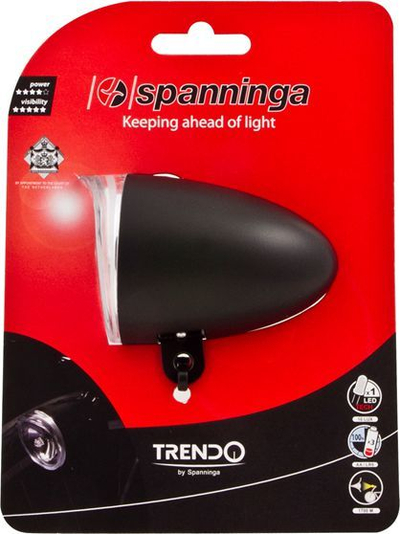 Spanninga Trendo XDO Dynamo Предно Светло за Велосипед, Црно