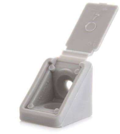 Mbajtëse këndore Haushalt F2 S24, set 20 copë, plastike, gri