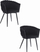 Set me karrige ORION Living Room Chair, 2 copë, kadife, e zezë