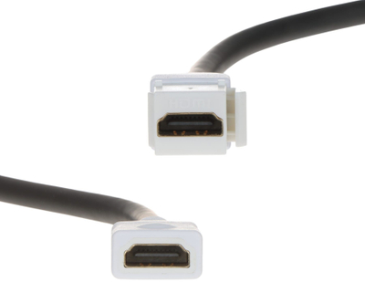 Modul keystone FX-HDMI3, lidhje HDMI, standard HDMI 2.0, i bardhë
