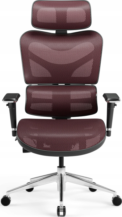 Karrige zyre Diablo V-Commander, ergonomike, e zezë burgundy