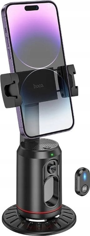 Mbajtëse telefoni Hoco K23, rrotullim 360°, ndjekje automatike të fytyrës, e zezë