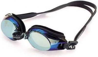 Syze noti Aqua-Speed Challenge 07, lente të metalizuara, anti-fog dhe UV, blu