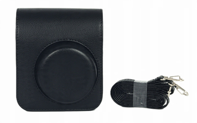 Çantë mbrojtëse LOVE INSTANT për kamera Fujifilm Instax Mini 41, lëkurë eko, me rrip, e zezë
