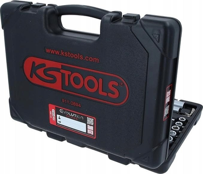 Set çelësash gola KS Tools 911.0694, 1/4" 1/2", 94 copë, valixhe plastike e zezë