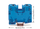 Bllok terminali WAGO 285-134, 2 përçues, 125A, blu