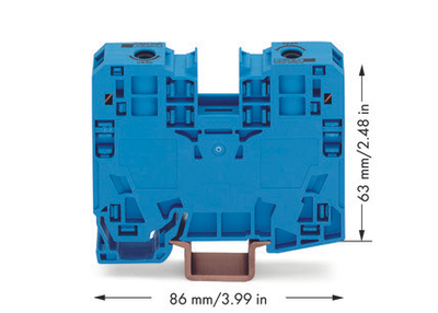 Bllok terminali WAGO 285-134, 2 përçues, 125A, blu