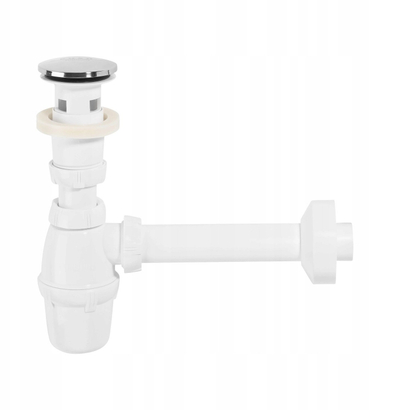 Sifon lavamani Hansgrohe Quick-Clac 30724762, 50mm, krom dhe i zi mat