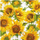 Salfeta dekorative Sunflowers, 33x33 cm, 20 copë, multicolor