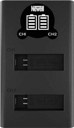 Karikues baterish Newell DL-USB-C Dual, me 2 kanale, për bateri AB1 Osmo Action, i zi