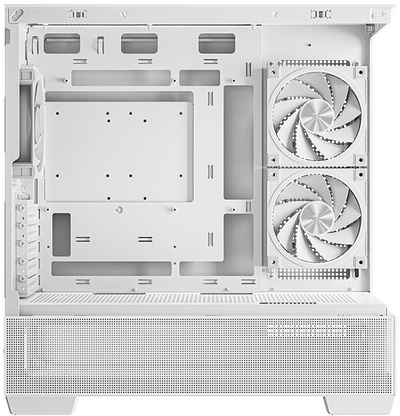 Kути PC DEEPCOOL CG380 3F, Mid Tower M ATX, калено стакло, бела