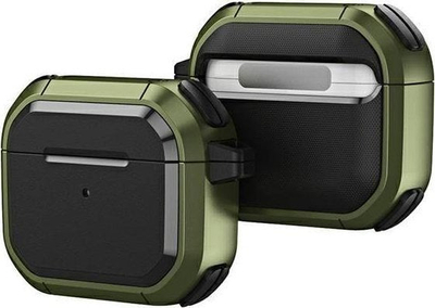 Kopertinë mbrojtëse Beline Solid për AirPods Pro, TPU PC, me karabinier, jeshile