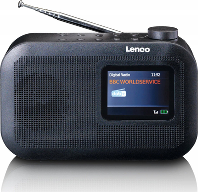 Radio portabël Lenco DAB+/FM, me Bluetooth, ekran me ngjyra 6 cm, e zezë