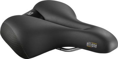 Selino biçiklete Selle Royal Ellipse Leisure, unisex, me vrimë në mes, e zezë
