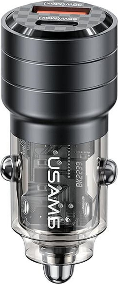 Karikues makine Usams C36 USA966, 2x porta USB, 95W, transparent