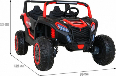 Makinë lodër elektrike Buggy ATV, 24V, 2 vende, e kuqe e zezë