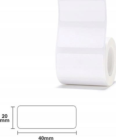 Etiketa termike Niimbot R, 40x20mm, 320 copë, të bardha