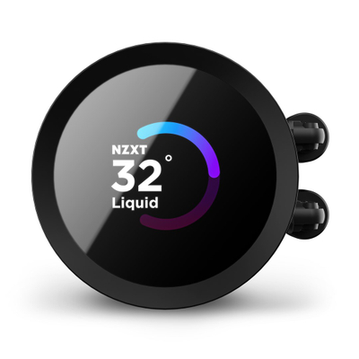 Ладење на процесор со вода NZXT Kraken 360, AIO 360mm, LCD екран, црно