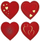 Sticker zemrash në rrotull Titanum Craft Fun Series Hearts, 500 copë, letër, të kuqe, model 25JT009