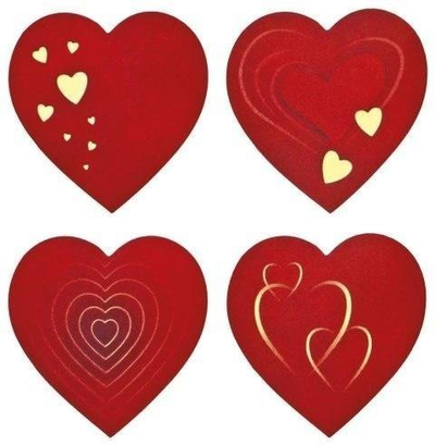 Sticker zemrash në rrotull Titanum Craft Fun Series Hearts, 500 copë, letër, të kuqe, model 25JT009