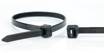 Пластични врзници за кабли WKK 110297071, 540mm, 7.6mm, 100 парчиња, црни отпорни на УВ