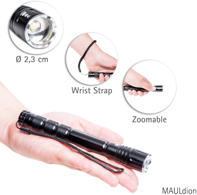 Drita dore MAUL Mauldion, LED 1W, 17 cm, e zezë