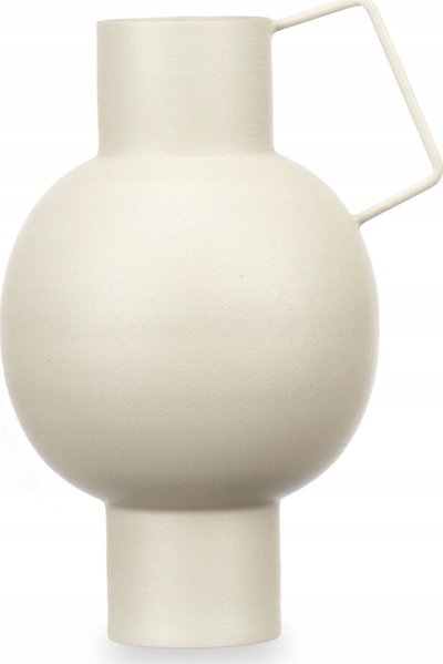 Vazo dekorative metalike Giftdecor, 23 cm, krem