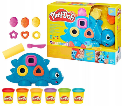 Set plasteline për fëmijë Hasbro Play-Doh Starters Shapes and Colors Dinosaur, 12oz, shumëngjyrëshe