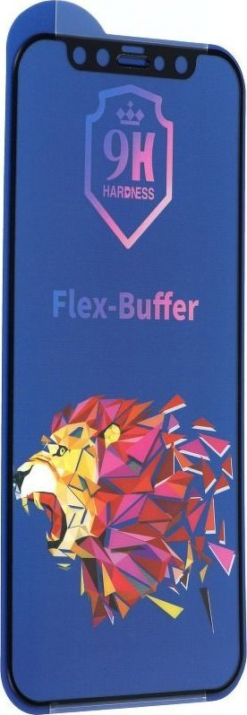 Xham mbrojtës Bestsuit Hybrid Glass Flex-Buffer 5D, për iPhone 12 mini 5.4", me shtresë kundër mikrobeve, i zi