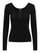 Bluzë PIECES PCKITTE Slim Fit, e zezë