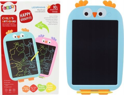 Tablet grafik Bird Drawing Board, ekran fshirës, me stilolaps prekës, blu