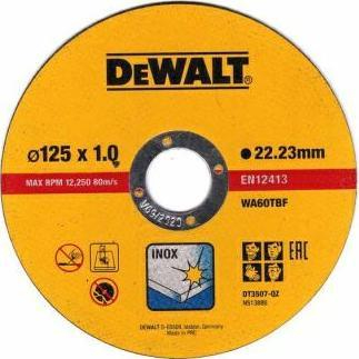 Disk prerës për hekur Dewalt, 125mm, 1.0mm, set 10 copë