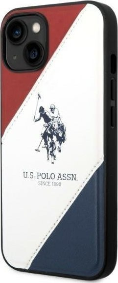 Футрола за телефон US Polo Tricolor Embossed, за iPhone 14 6.1", бела