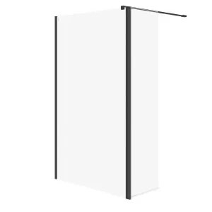 Kabinë dushi walk in MILLE B795, xham 8 mm, 120x50x200 cm, profil i zi matt