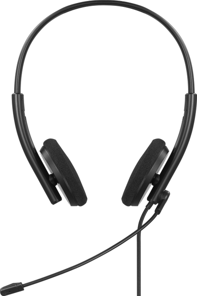 Kufje zyre Sandberg USB-C Office Headset, me mikrofon, kontroll volum, të zeza