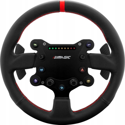 Timon Sim Racing Simagic GTS, 30 cm, lëkurë, i zi