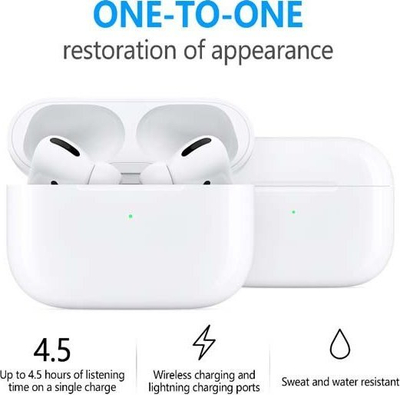 Bluetooth слушалки Denmen DL12 TWS, безжични, со кутија за полнење, бели