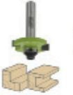 Freza për dru Luna Rabbet Router Bit 210071205, 32mm, 10mm, bisht 8mm
